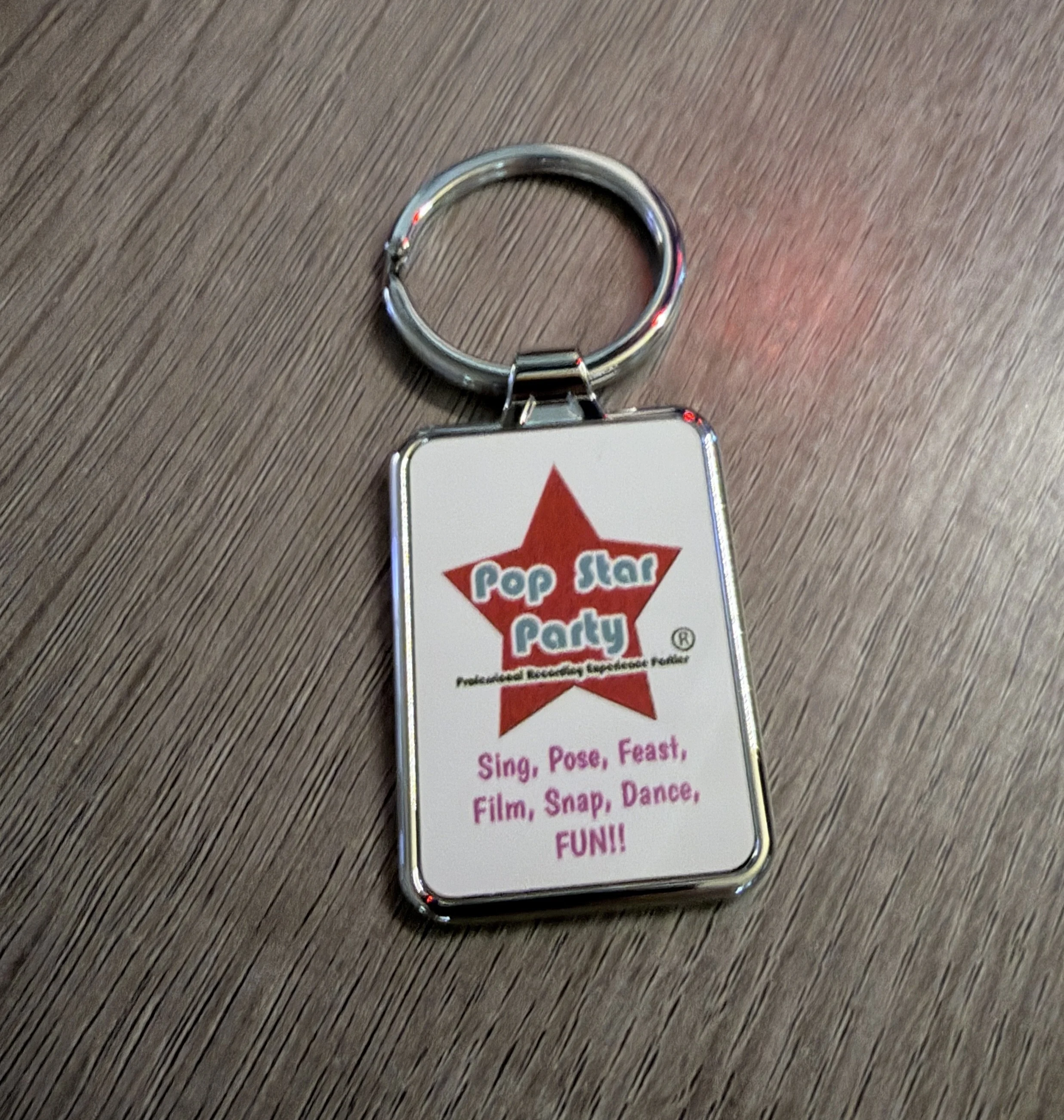 Pop Star Party keyrings.JPG