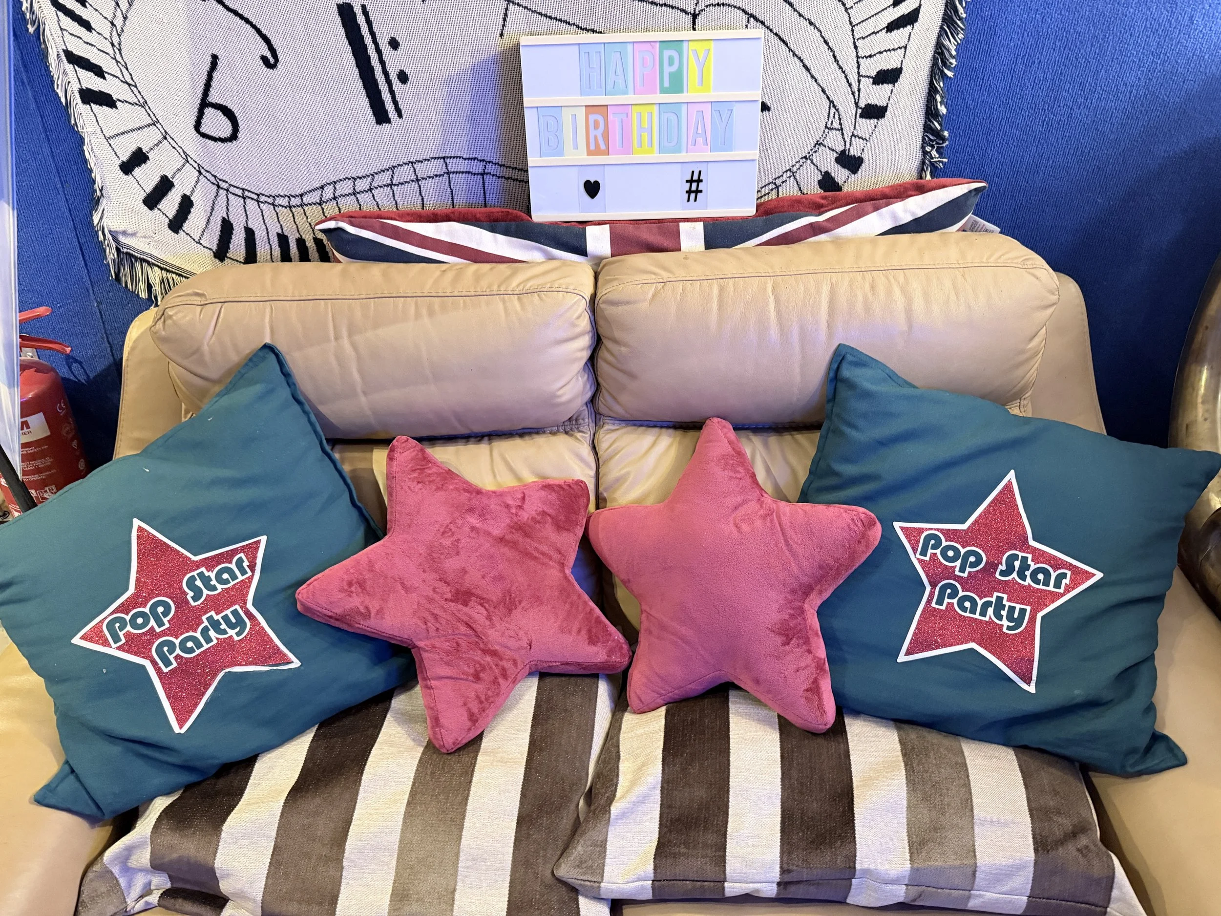 Pop Star Party Features_star cushions.JPG