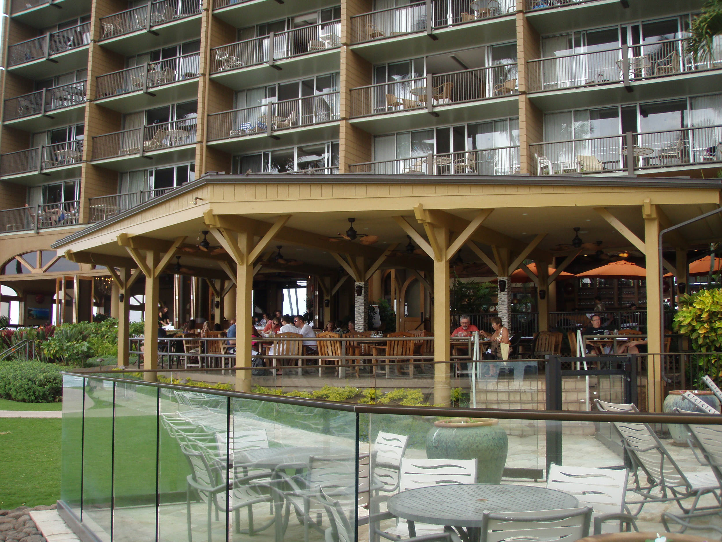 Ocean front restaurant lounge renovation. We used standing seam metal roofing for this project.