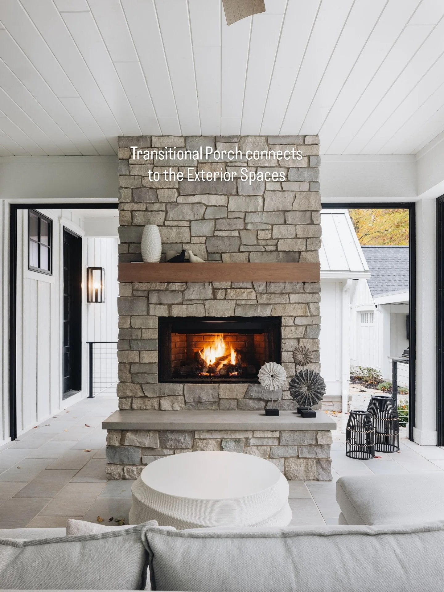 A perfect back porch and terrace for entertaining and relaxing. Thinking of all those important details as we plan exteriors for our clients. 

It's important for clients to always have the architect, designer, landscape designer and the general cont