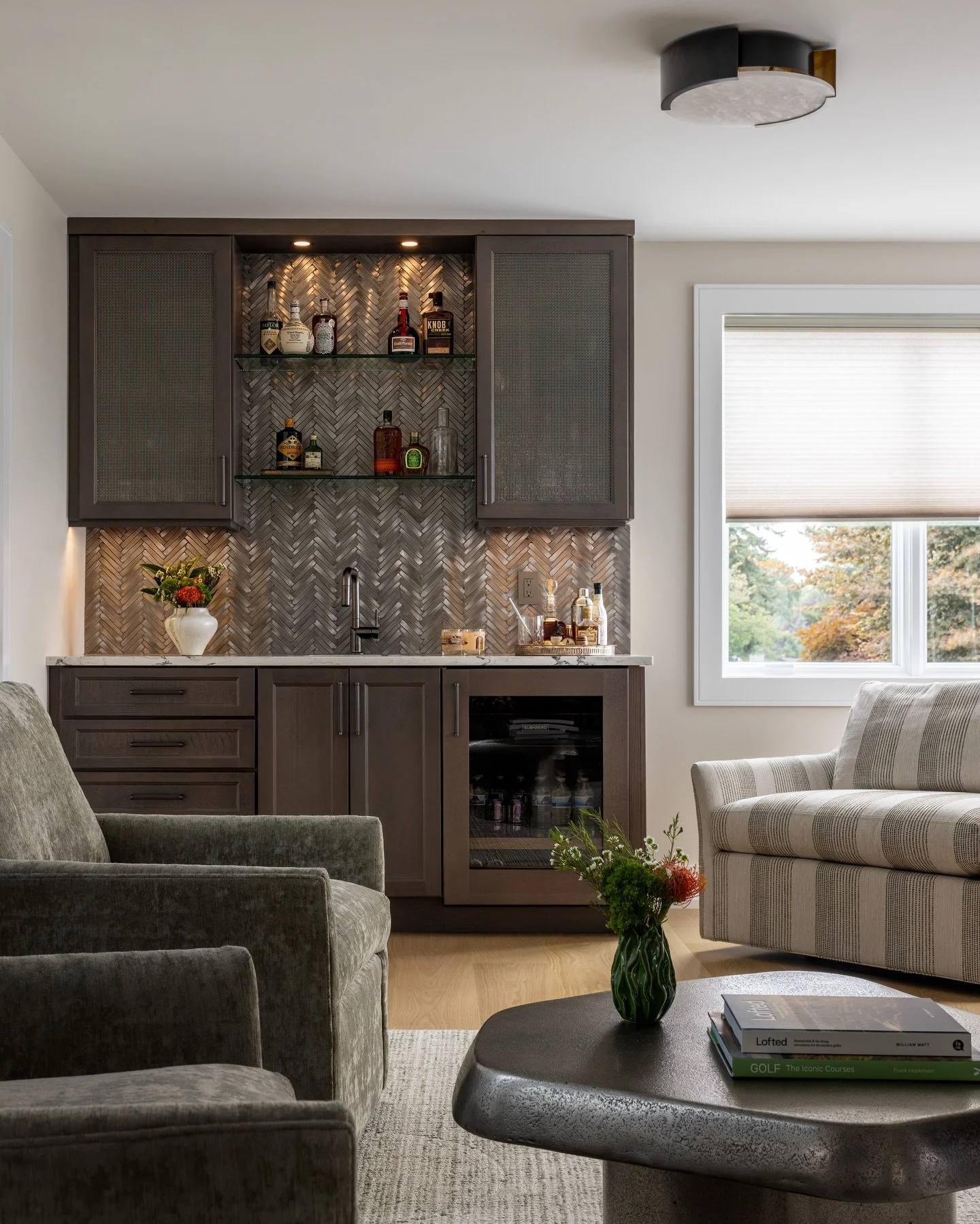 Golfing season is finally here in Michigan. The winter is long and spring quickly slides into summer. 

This beautful second floor "perch" has a great lounge, game area, bar, bath and a balcony overlooking Oakland Hills golf course. 

It's 