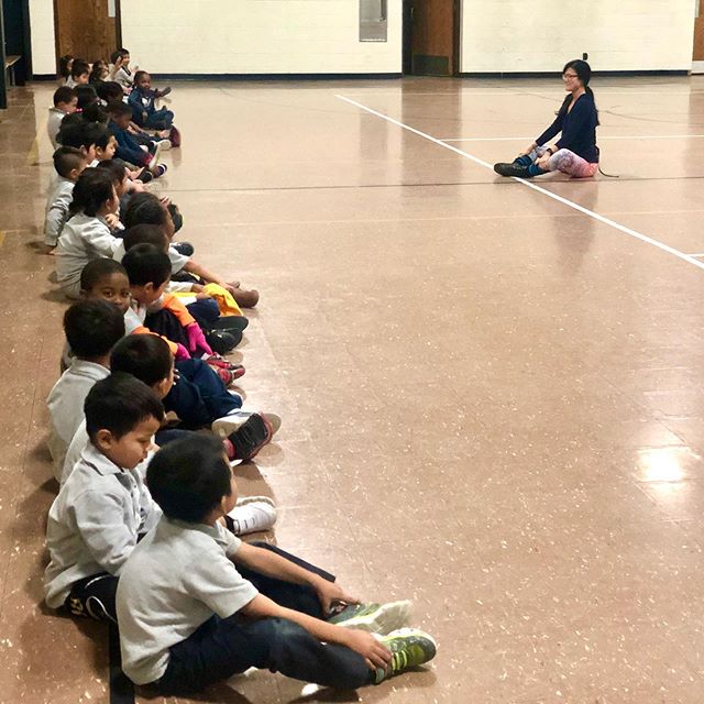 Yoga with kindergarteners has been ROUGH!  Especially because Yoga happens AFTER these kiddos have been sitting all day and BEFORE their recess time. Talk about energy ⚡️⚡️⚡️.
.
I thought, &ldquo;I must accept that these kids are simply unable to sit