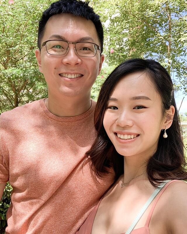 Twinning in colors for our first CNY as a married couple 🧡 This year, instead of receiving angbaos like we used to, is our time to GIVE 😝 Here&rsquo;s to adulthood and also the countless &ldquo;thank you auntie, thank you uncle&rdquo; from the youn