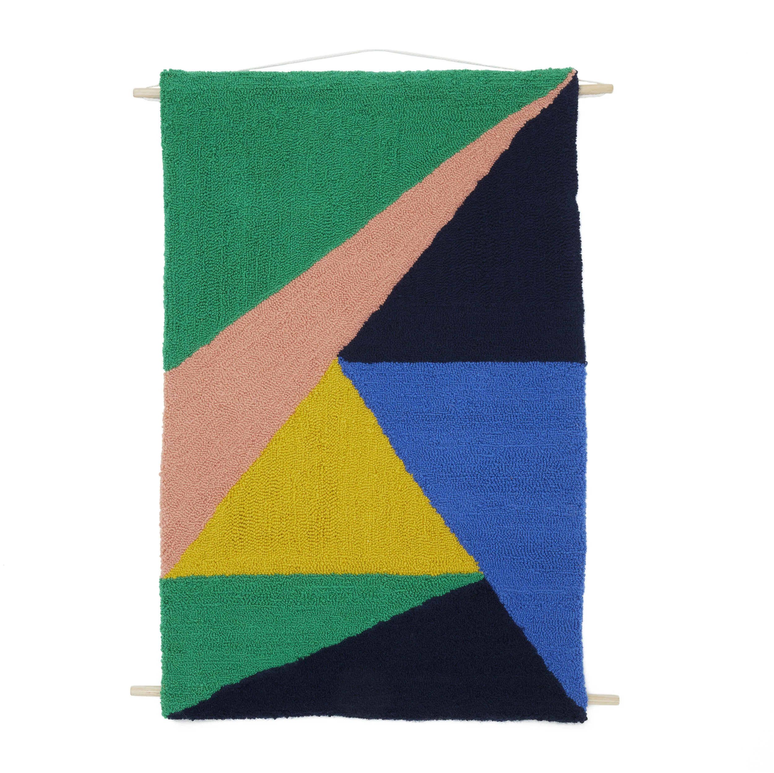 Hand Made, Hand Tufted Wall Hanging, Fragment, Abstract Harmony Design, by Hannah Heys Textiles