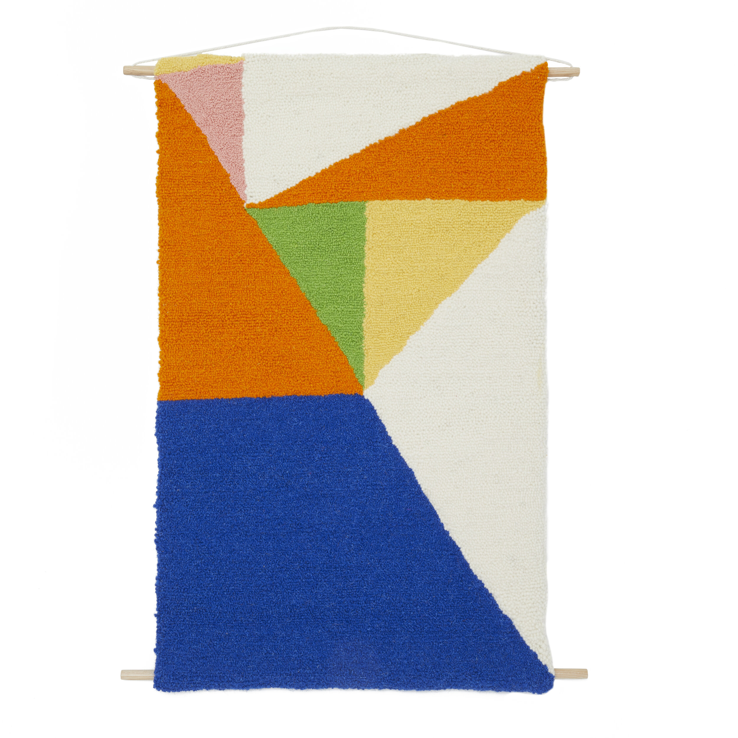 FRAGMENT - ABSTRACT - HAND TUFTED WALL HANGING - APPROX 52CM BY 85CM