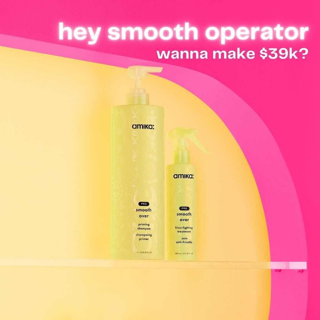 time to unfriend frizz frens 👯&zwj;♀️
@amika&rsquo;s new smooth over frizz-fighting treatment slaps. scroll for the 💸revenue potential 💸

#smoothingtreatment #smoothing #hairsmoothingtreatment #salonessentials