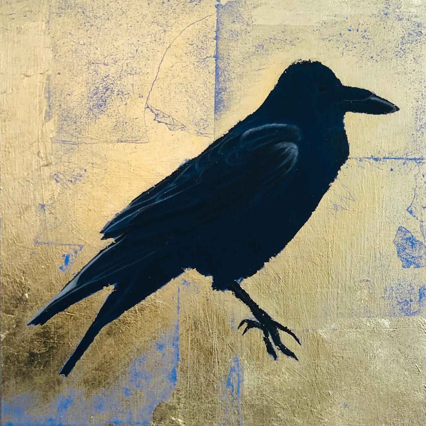 Crow silhouettes on gold 

#corvids #crow #crows
#artoninstagram #art #artexplosionstudios #mixedmedia #mixedmediaart #goldleaf