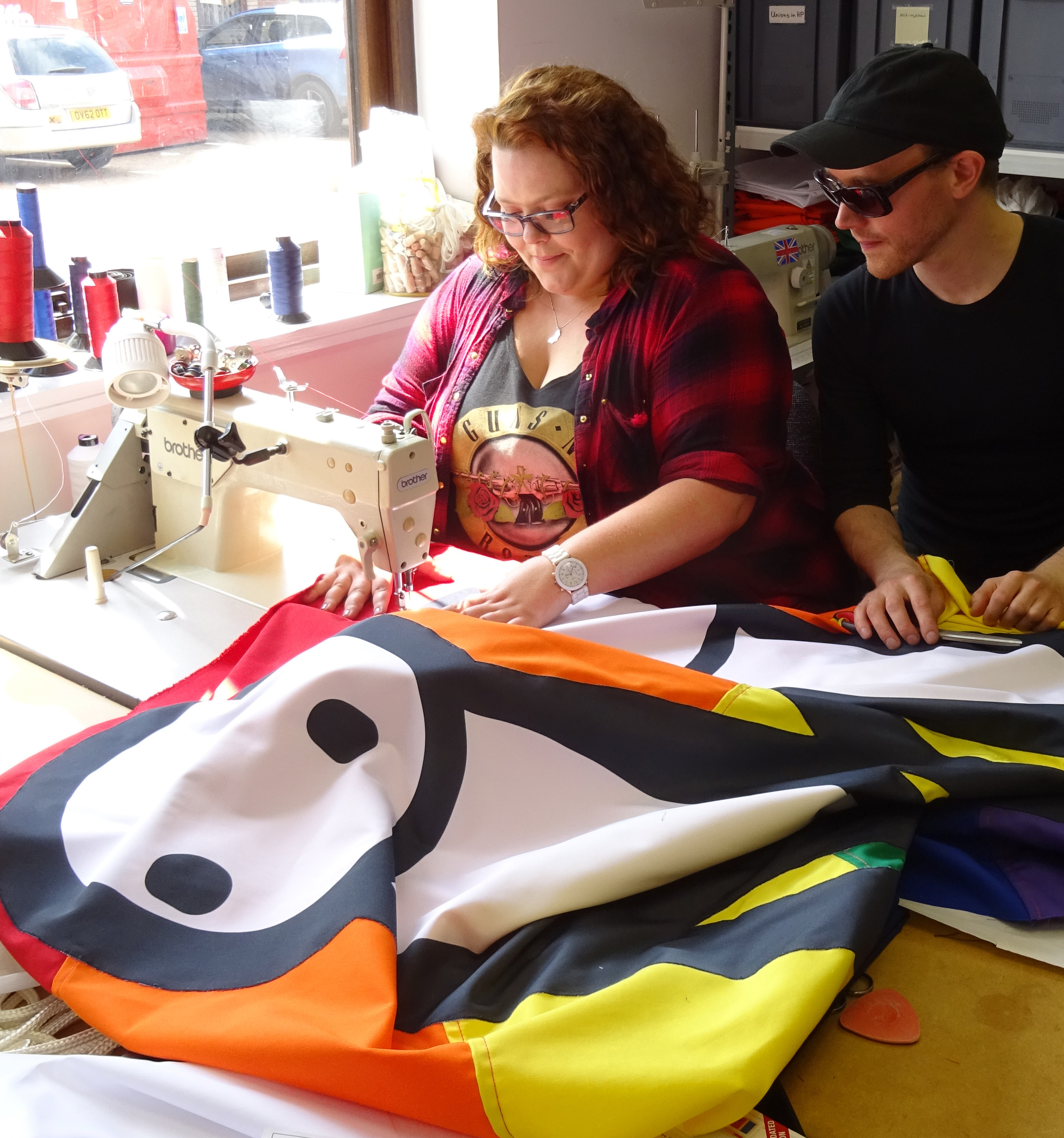 STIK banner being made by Flagmakers Ltd.