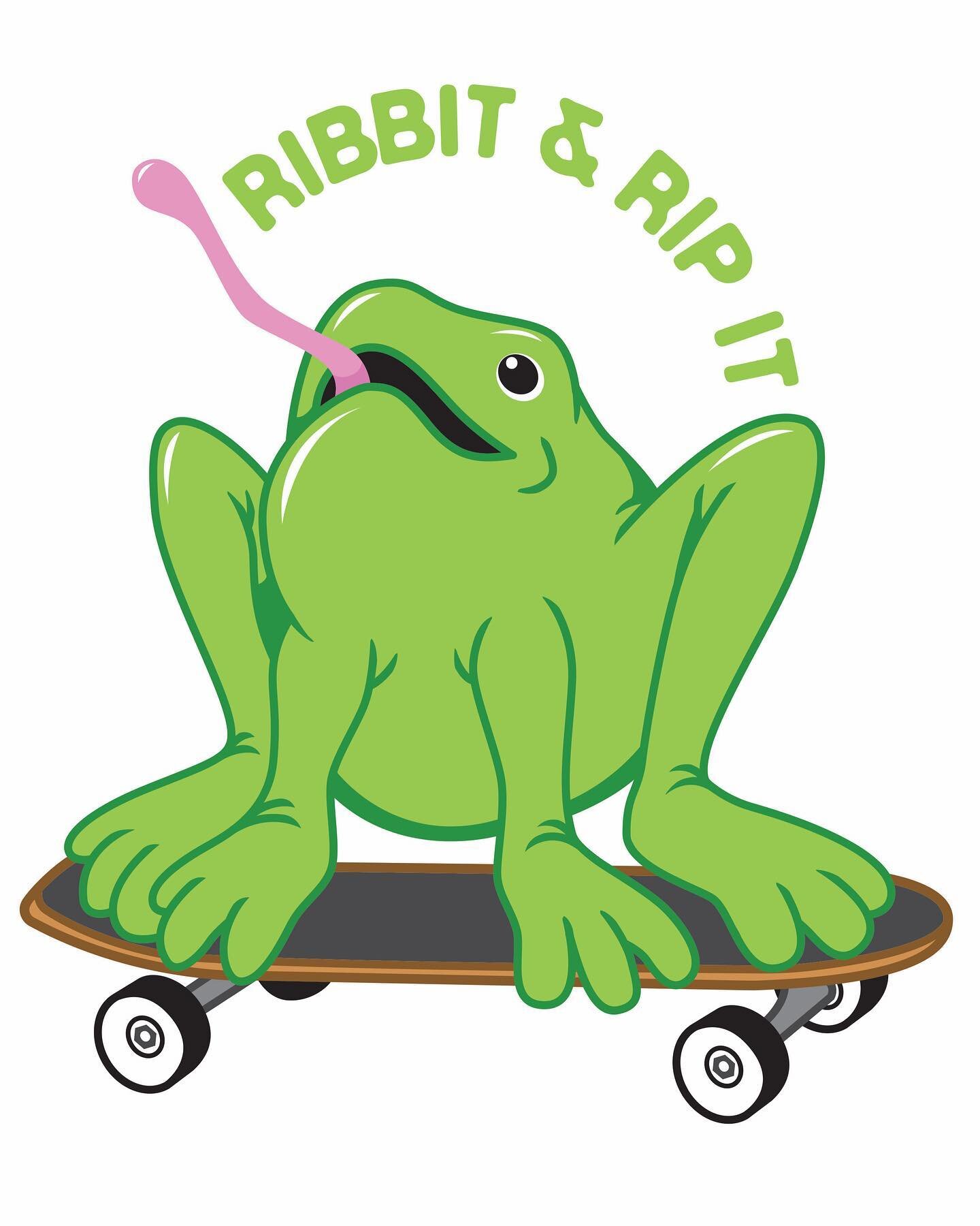 Frog graphic idea 🐸🛹Ribbit &amp; Rip It!