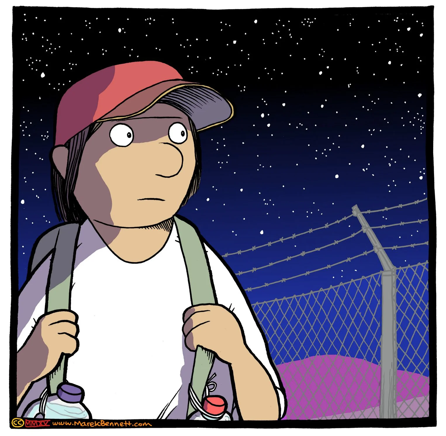 Jose, a comic character from the project, by Marek Bennett.