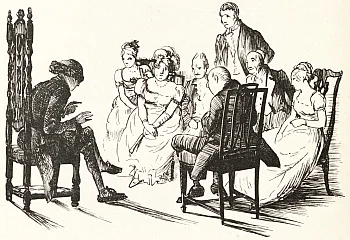 From the 1886 edition of Old Christmas From the Sketch Book of Washington Irving. Illustration by R. Caldecott.