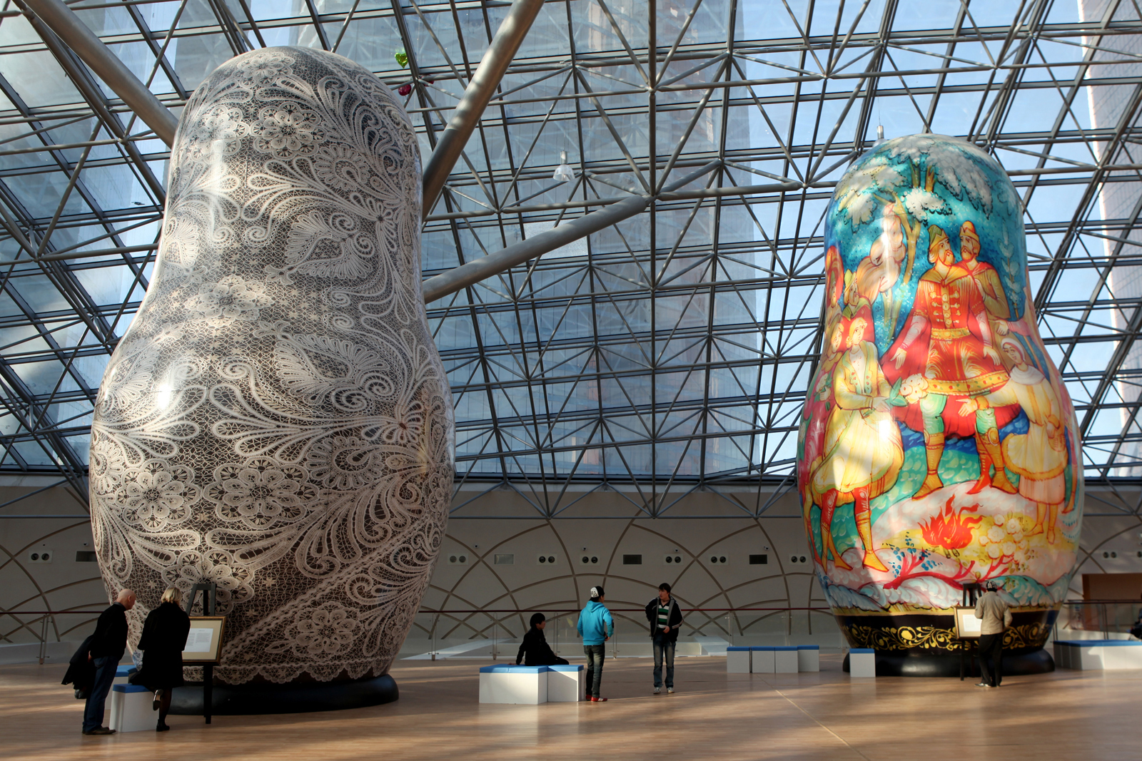 Matryoshka exhibit, Afimall, Moscow, Russia