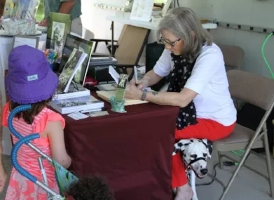 Now our journey continued to the Killingworth Farmers Market where Judea, our deaf dog of present, entertains and offers love to the visitors and shoppers. We met many wonderful people who wanted to hear more about Judea and her late brother, Hogan. Meeting folks who have open and accepting minds makes getting out our message of hope so much easier. We will be revisiting this wonderful atmosphere on July 8th. (BTW: Judea uses a gentle leader instead of a regular collar in order that she is gently lead instead of experiencing a pull on her tender neck. She does NOT wear or need a muzzle as some often mistake this type of collar.)