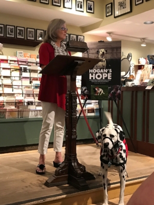 Being invited to RJ Julia Booksellers was indeed a compliment. I joined three other pet-loving authors and we all shared our books. I decided to add a reading which left the attendees on the edge of their chairs to find out what happens next. A very special addition to this event was my friend, Eileen Baker! She had accompanied me to the American School for the Deaf and interpreted for me in American Sign Language. My belief in using ASL with my dogs instead of adaptations of hand signals is that many people will be able to talk with my deaf pups naturally. Sure enough! A deaf gentleman was a guest that evening and Eileen came to the rescue by interpreting the entire presentation for him. Afterwards, he talked with Judea and was thrilled that she understood almost everything he said. It doesn't get much better than that!!