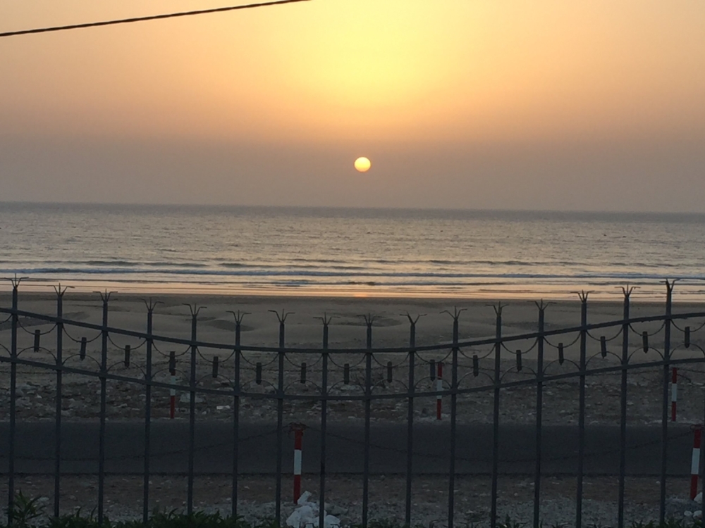 The sunset view from our villa in Sidi Kaouki.