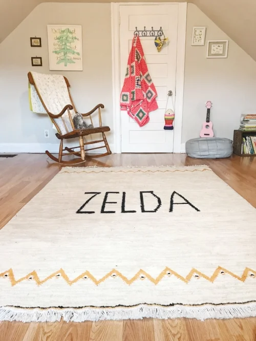 Custom Ait M'Hammad. Get your kid's name, pet's name or even your own damn face on a rug. 