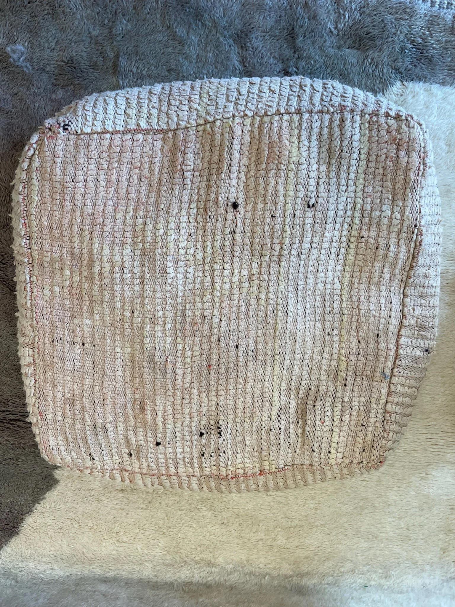 Neutral pale pink Moroccan floor pillow