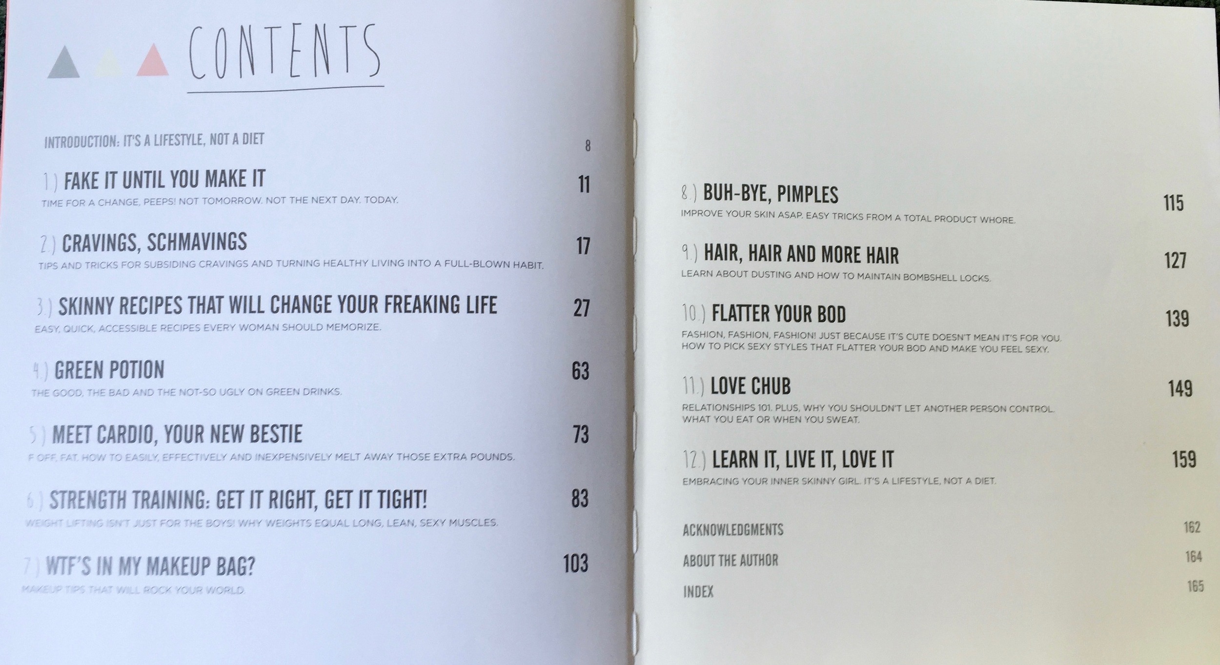 Original Table of Contents