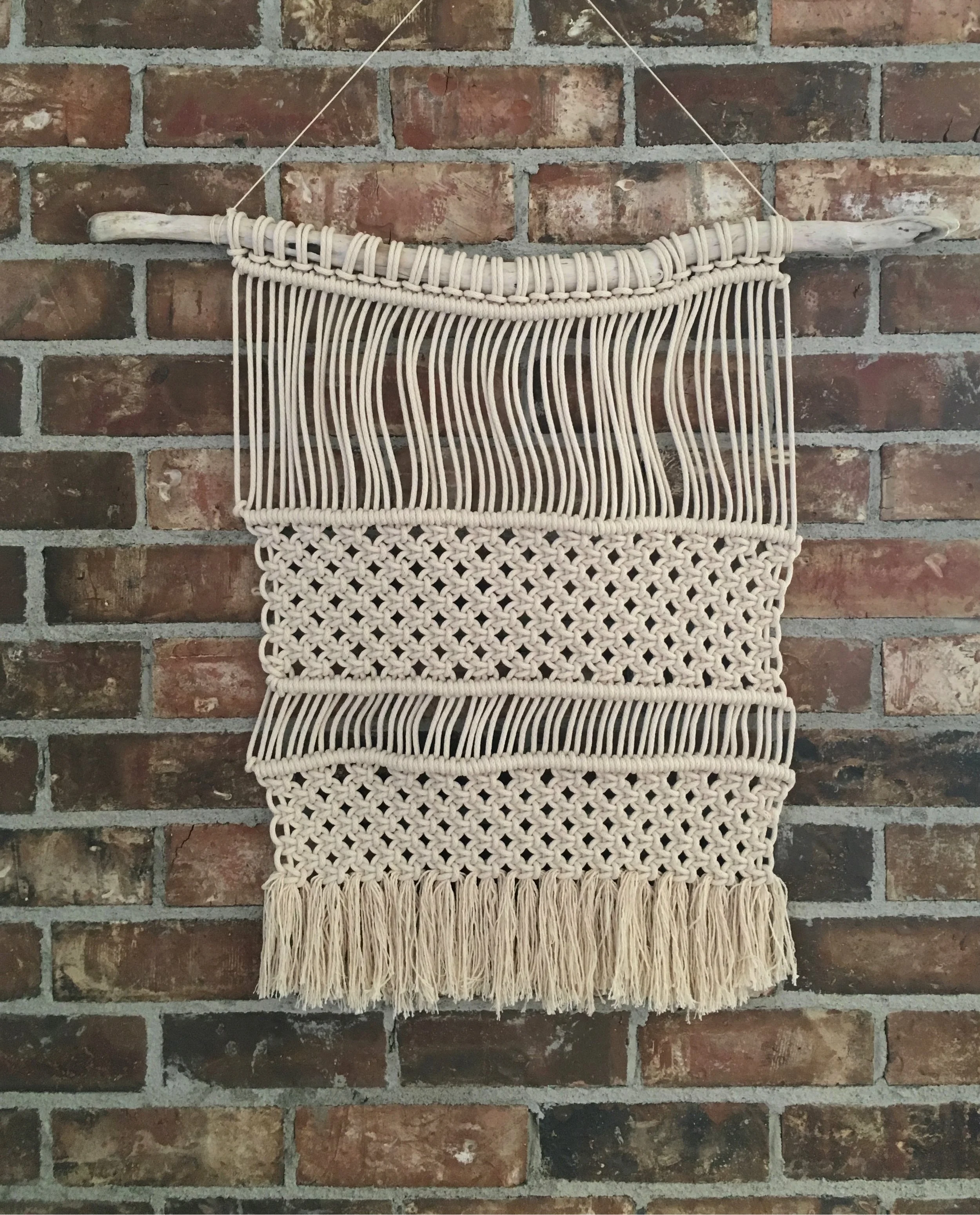 Sectional Macrame Wall Hanging