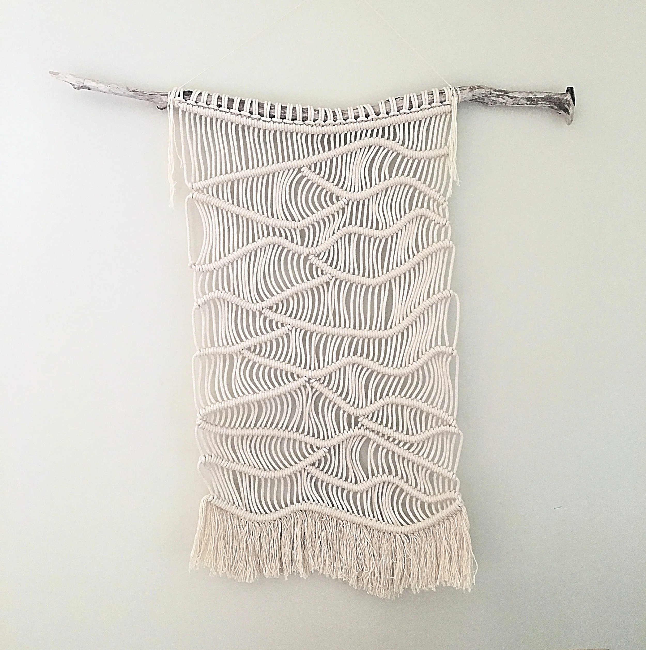 Large Wavy Macrame Wallhanging