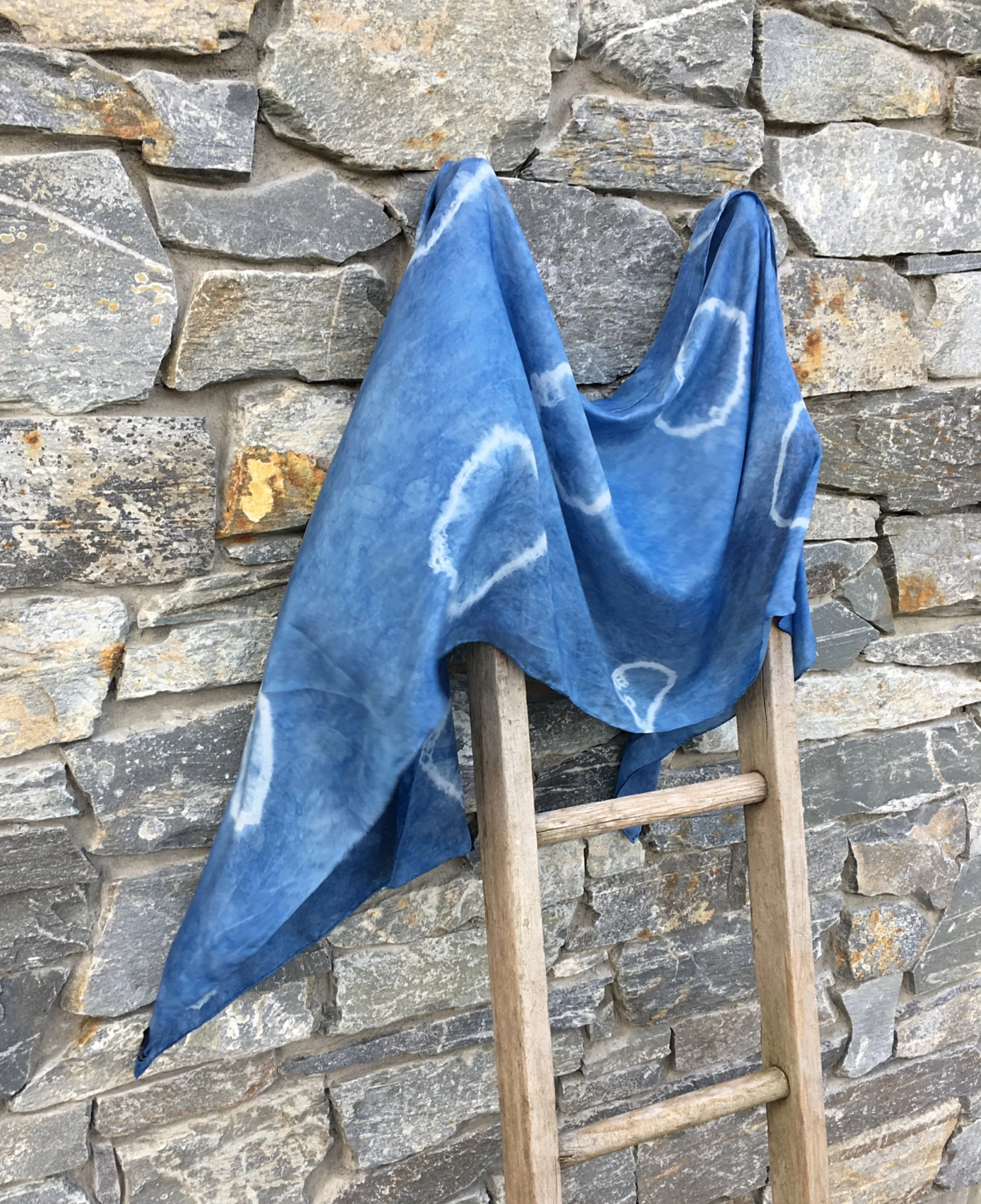 Indigo Silk Scarf IV