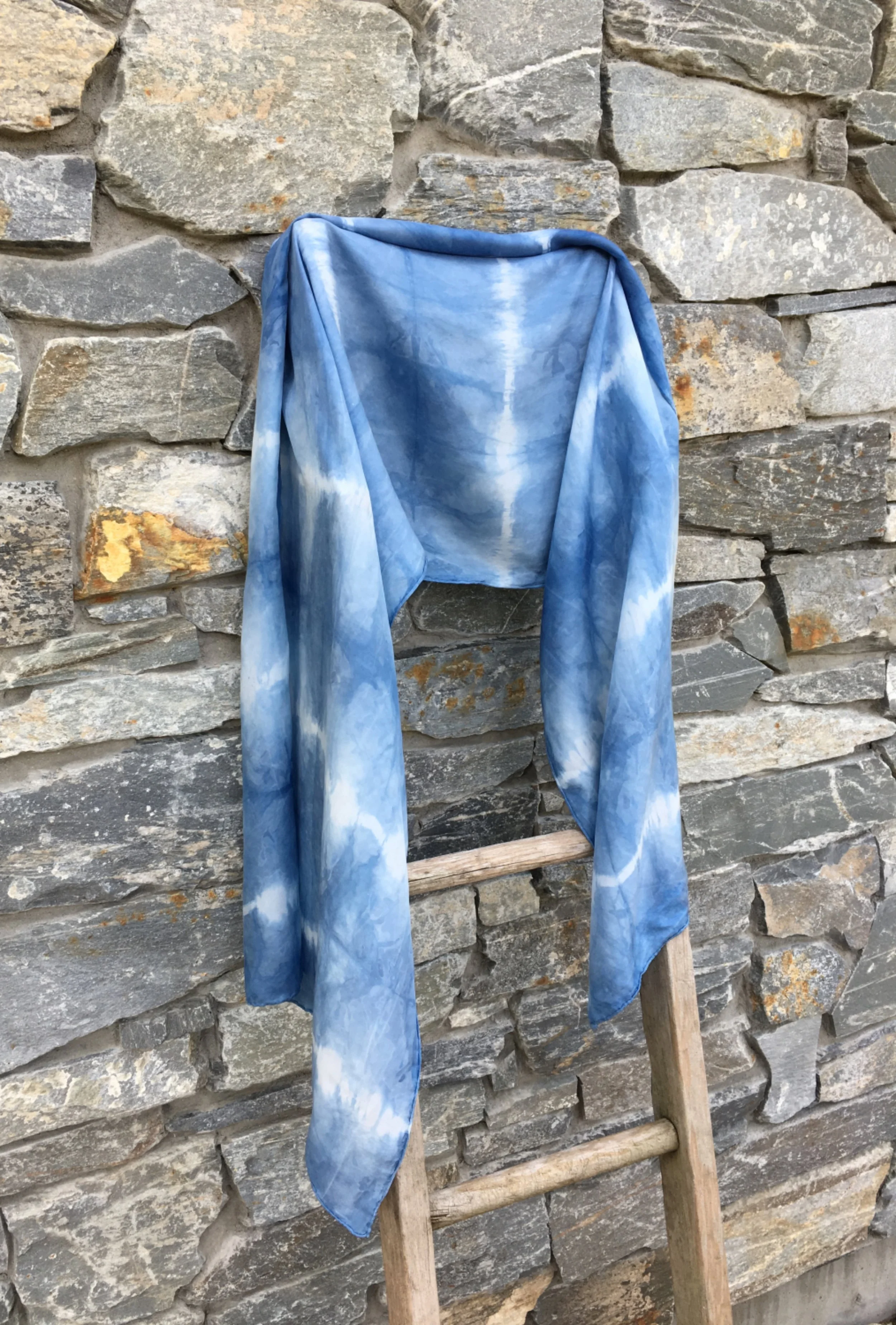 Indigo Silk Scarf V