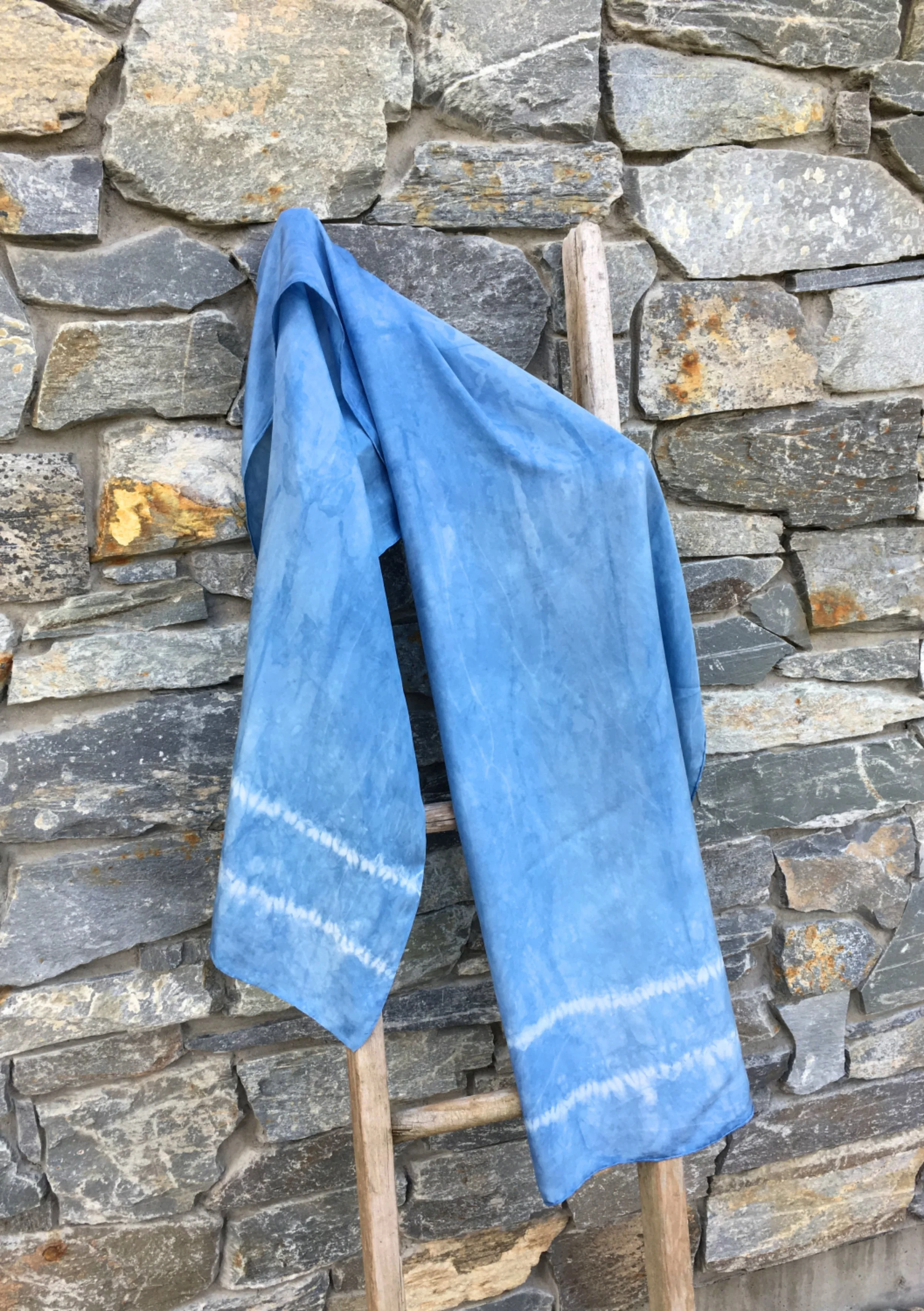 Indigo Silk Scarf VI