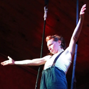 Glenna on trapeze
