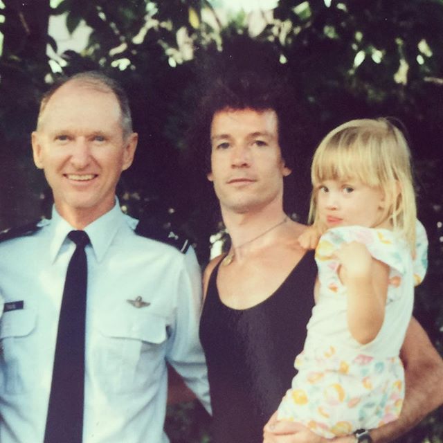 A little throwback of me and my dad, not sure who the other guy is, always label your photos, if people even print them nowadays. The one thing I do know, my dad's black tank top has 3 day weekend written all over it! #1980s #fashion #design #Miami #