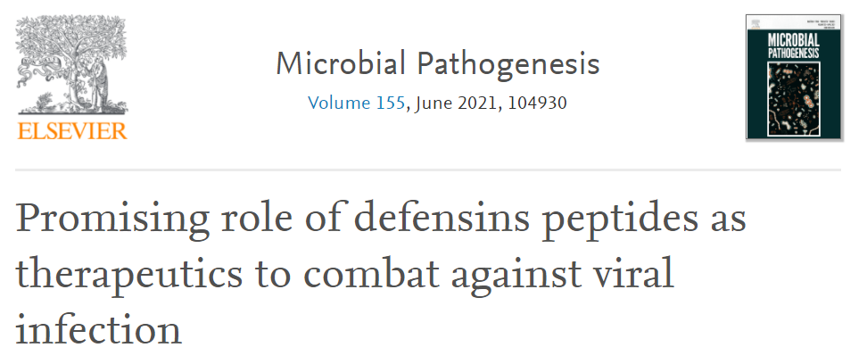 Journal Article on Defensins Highlights Brilacidin’s Potential as a Broad Spectrum Antiviral