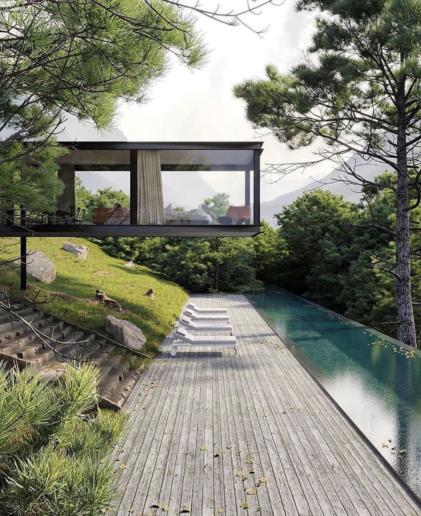 Living life on the edge 🏔Mountain Ridge House designed by @studio_m6  #trustFUN #moodboard