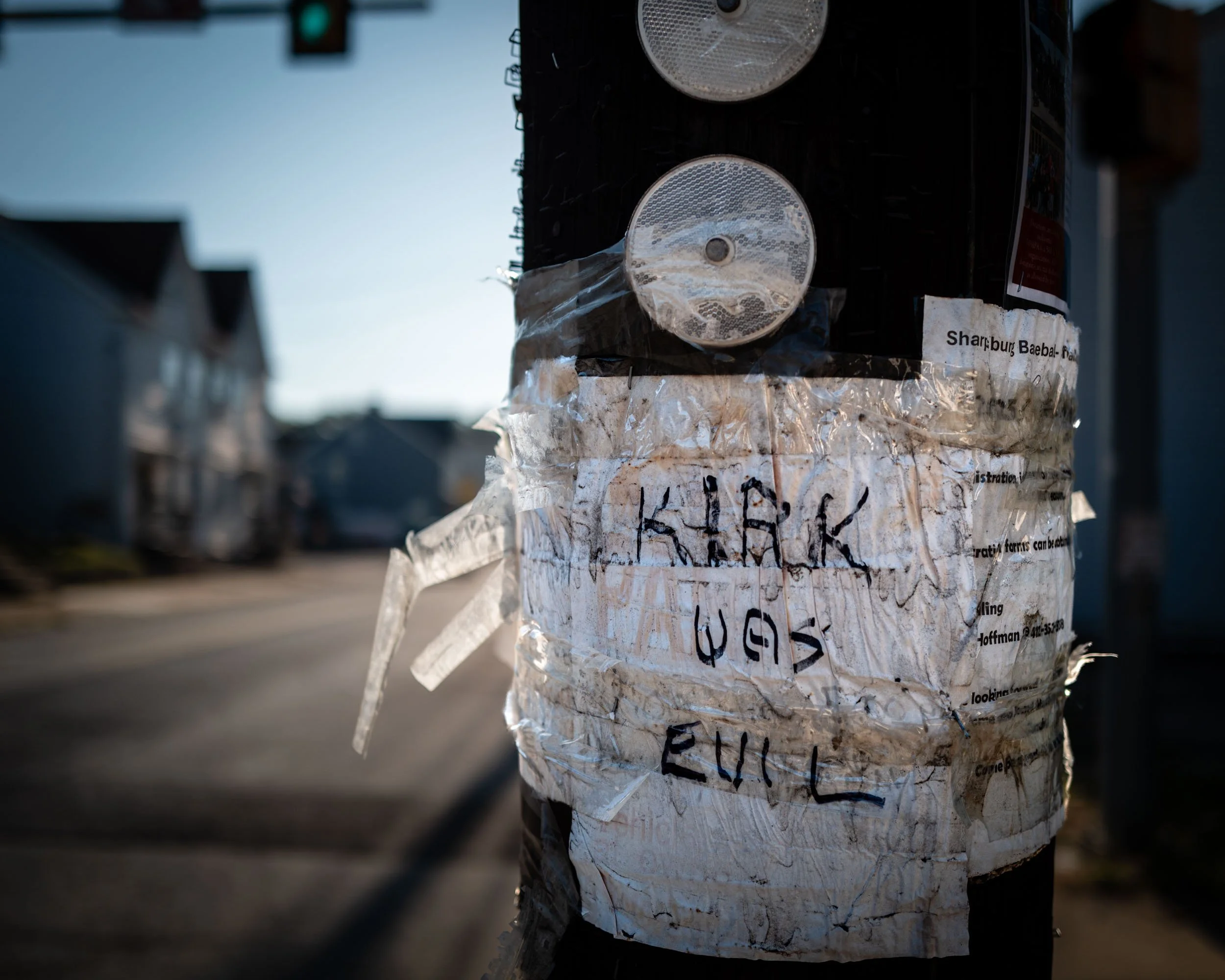 Counterpoint on main street of rust belt town