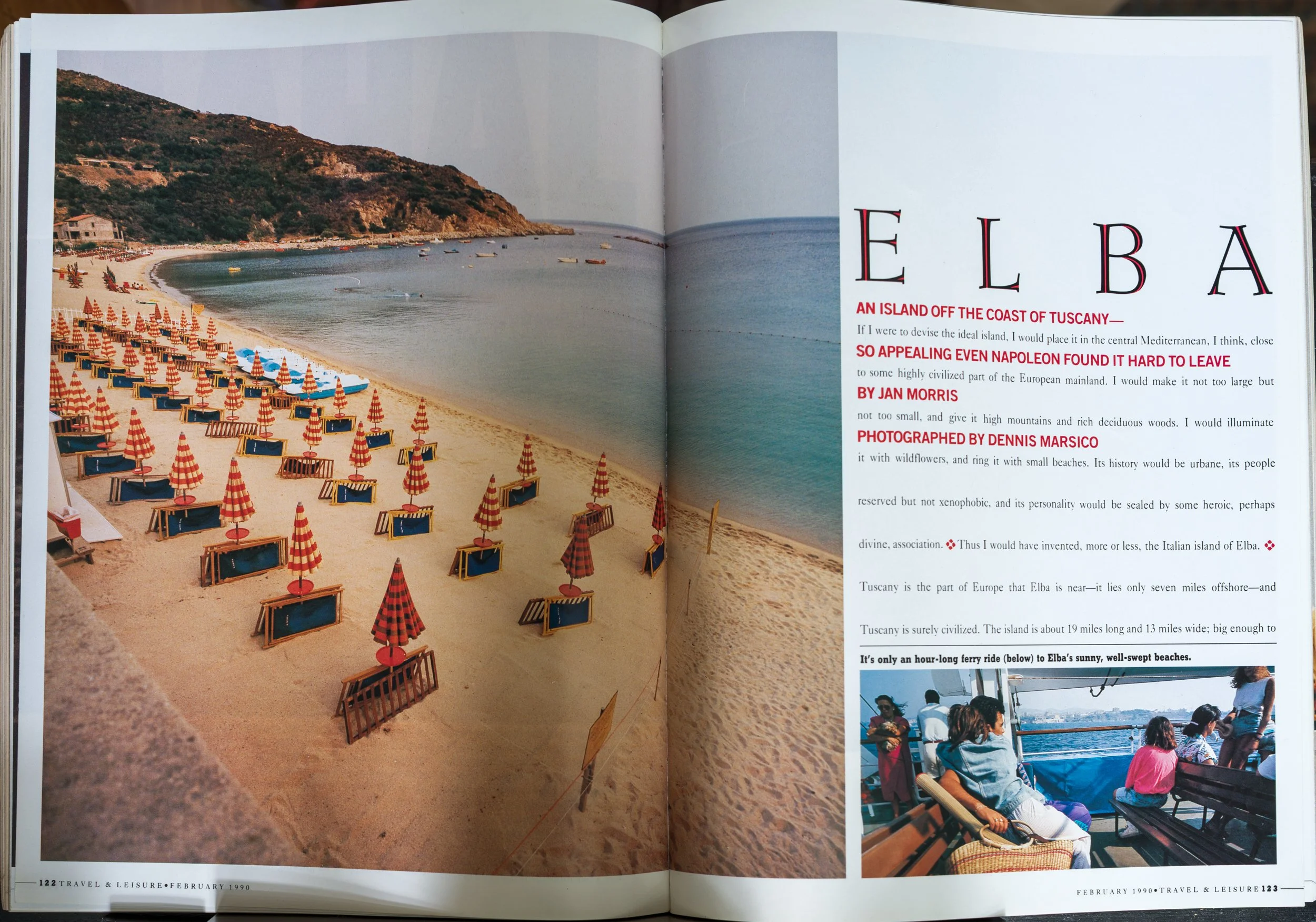 Elba, 1990 Travel & Leisure, tear sheet