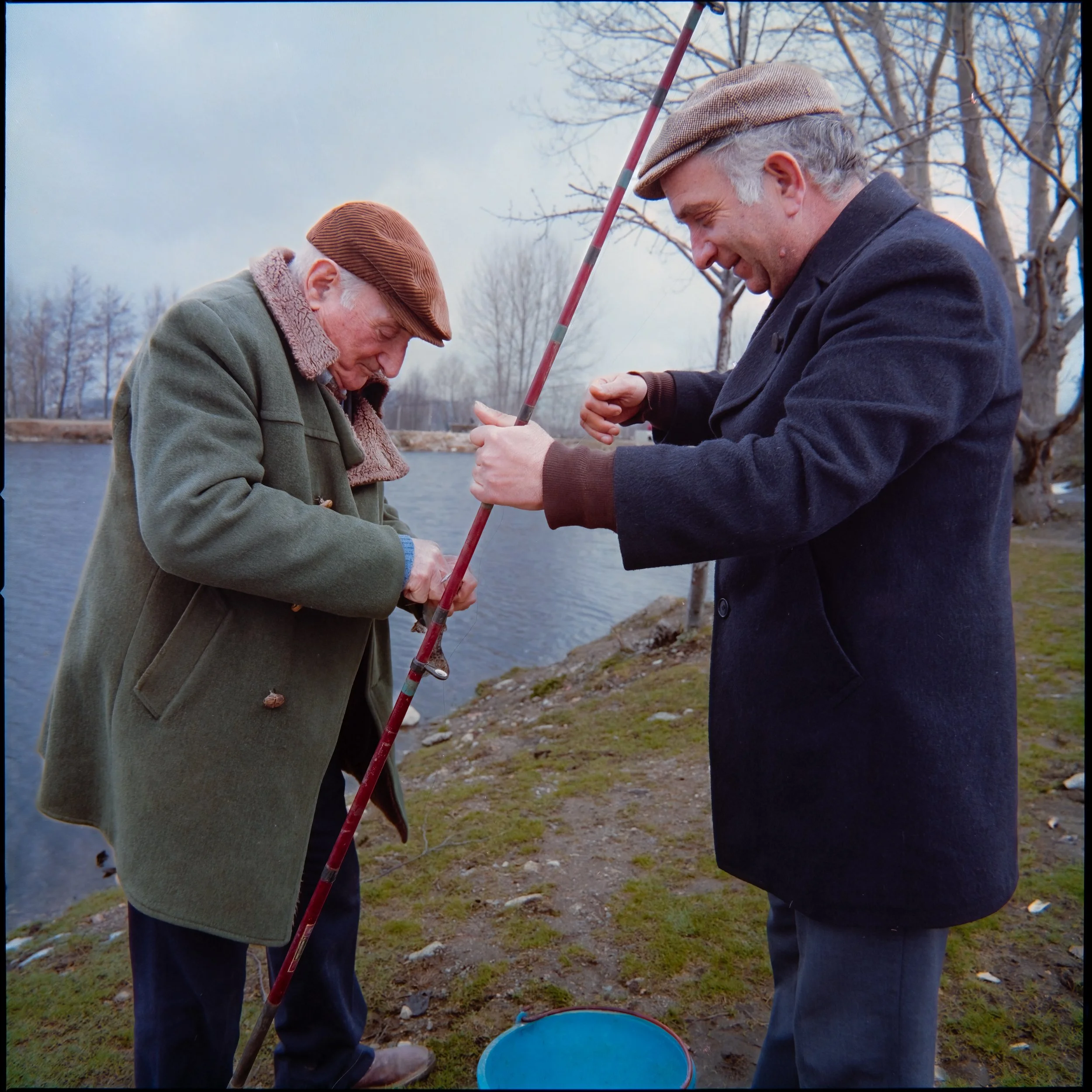 Relatives, My uncle in cousin fishing in Calabria, 1984