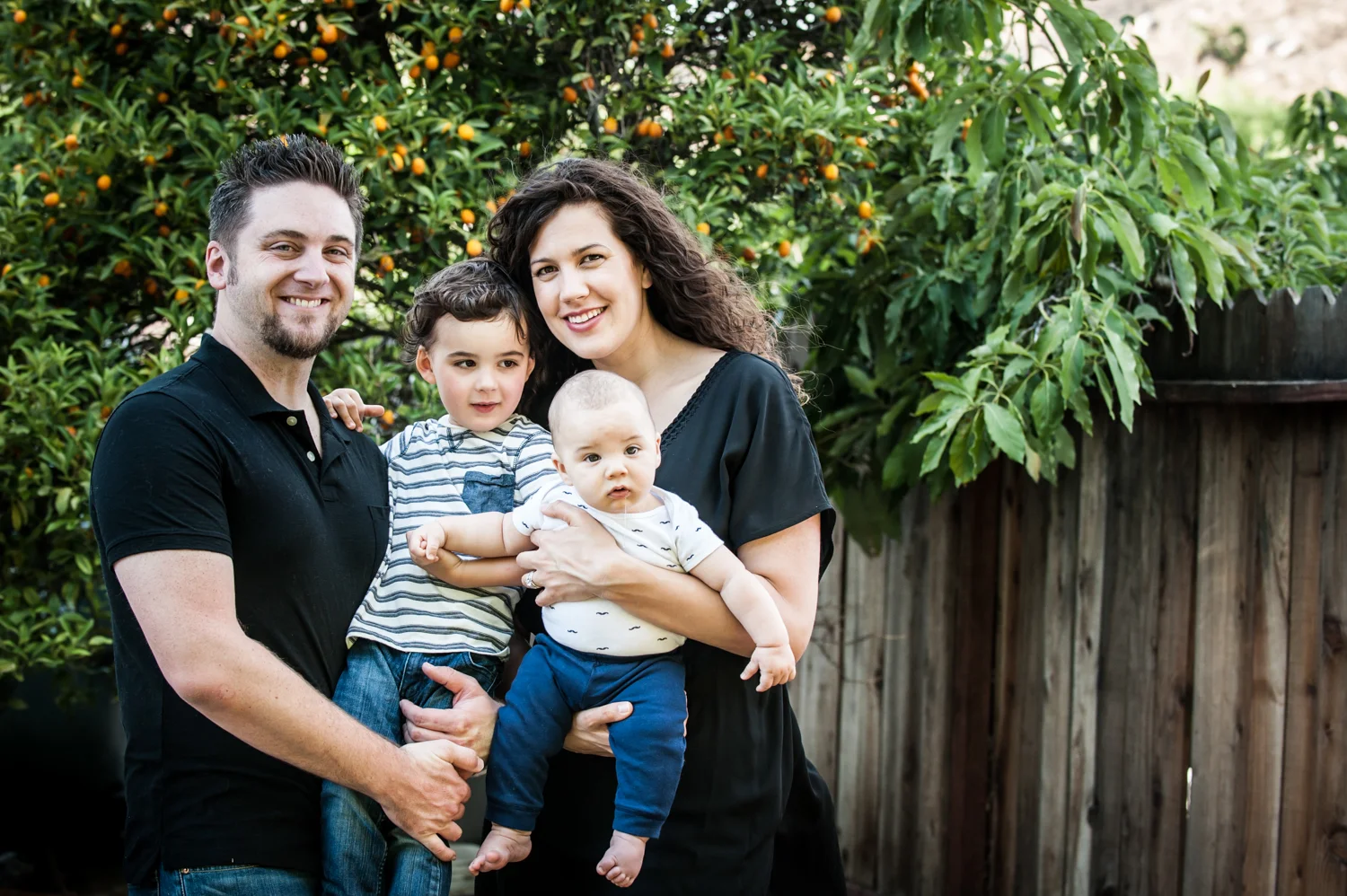 family photo session at home orange tree brothers