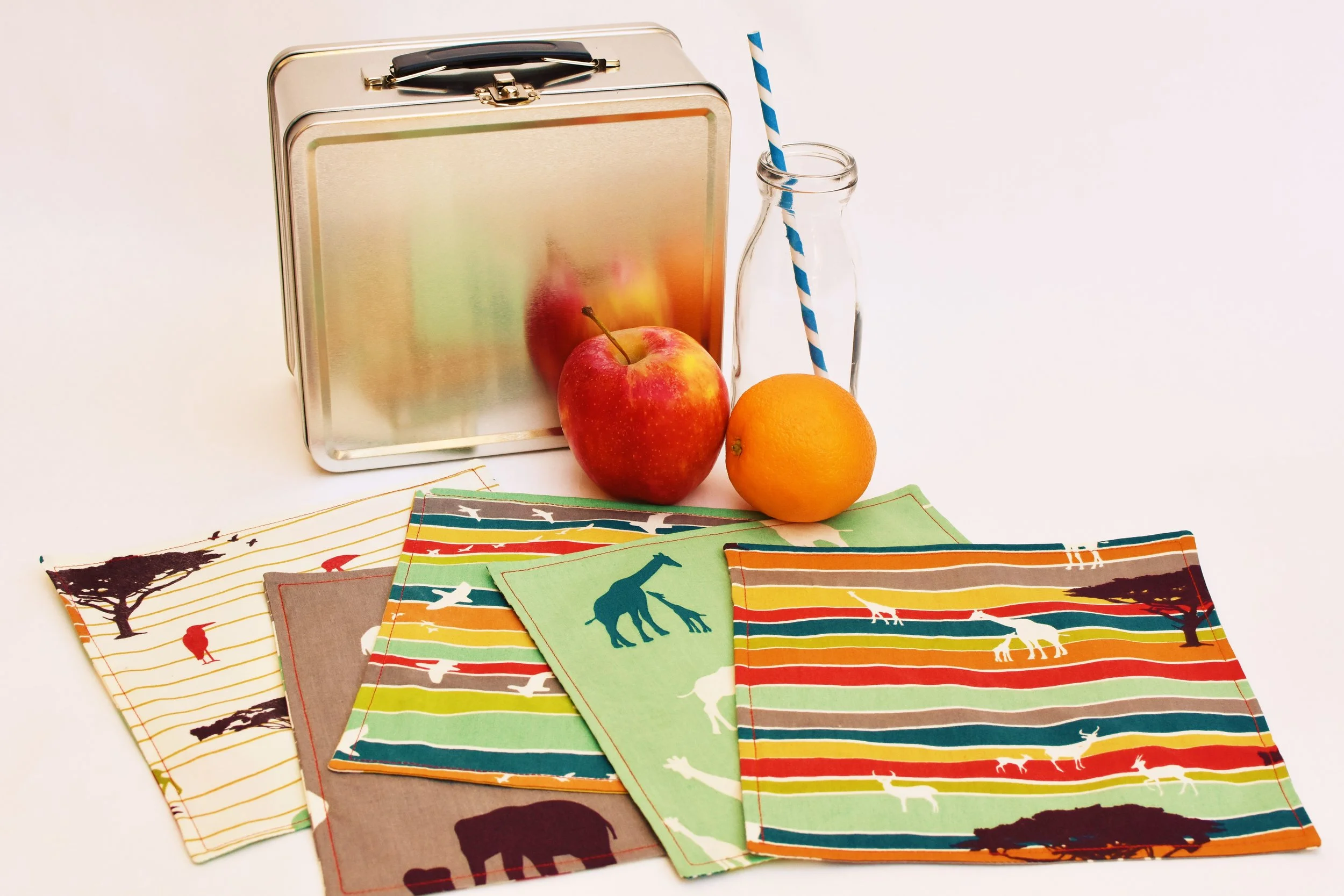 Safari Littles' Lunch Box Napkins set of 5