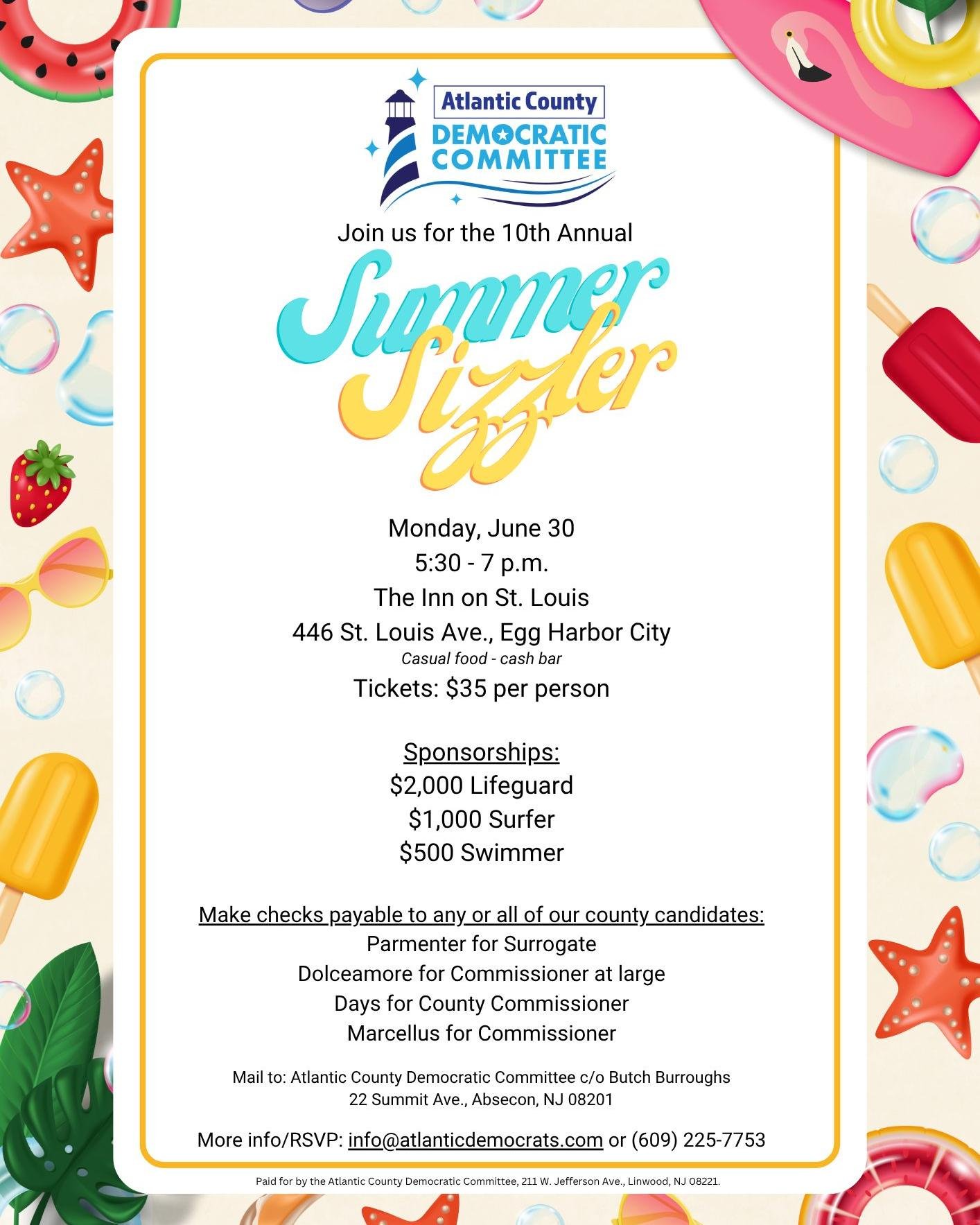 TWO WEEKS AWAY! Support Sherri Parmenter, Victoria Dolceamore, Reverend Days, and Jonathan Marcellus by attending the 10th Annual ACDC Sizzler fundraiser!