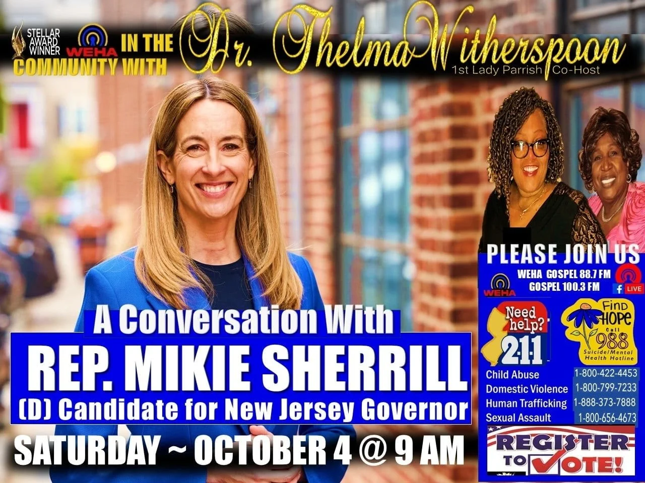 Listen to @mikiesherrill this Saturday on local radio!