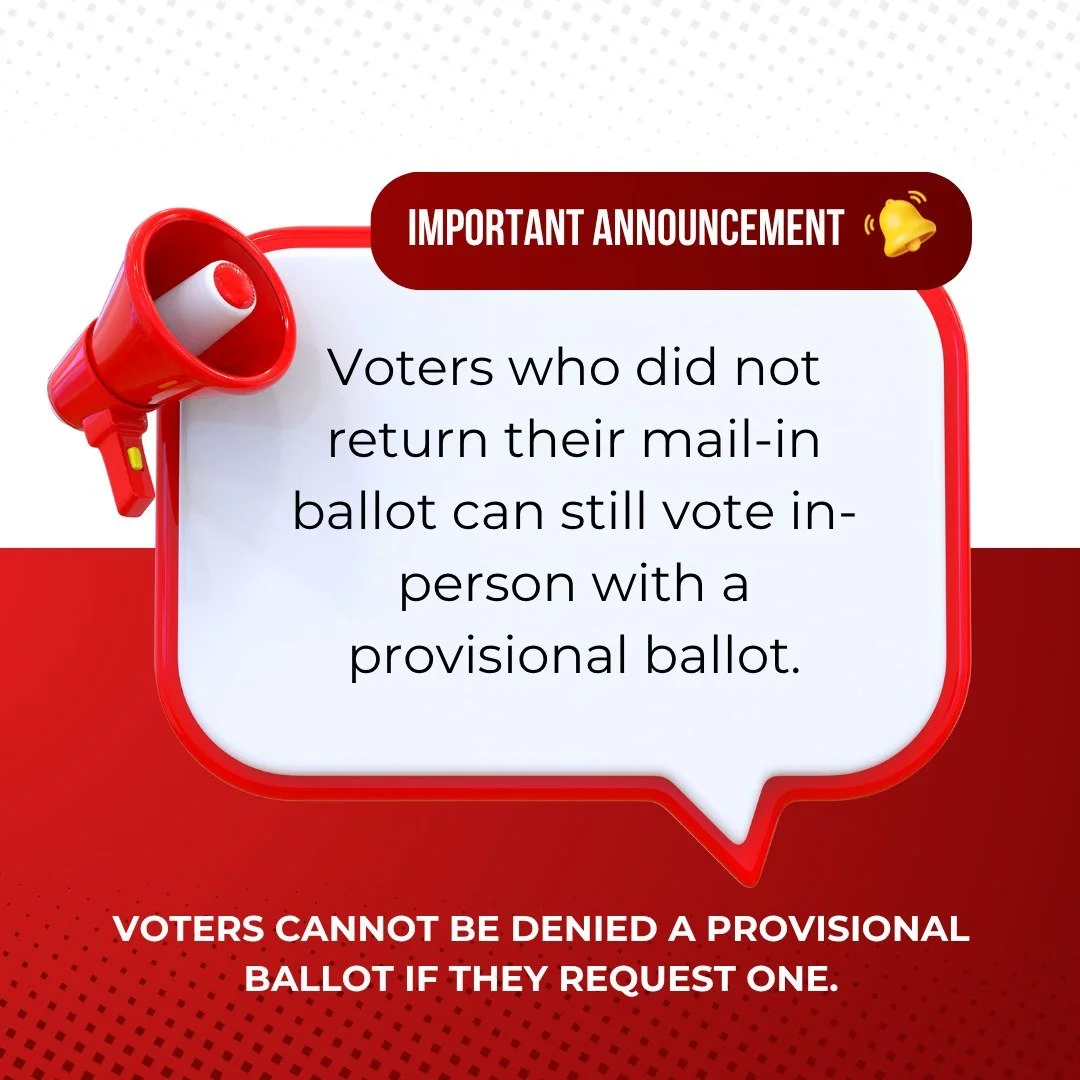 If you did not return your mail-in ballot because you lost it or misplaced it, you can still vote in-person using a provisional ballot. Your vote will count if you did not return your ballot.

Use this link to see if your mail-in ballot was received 