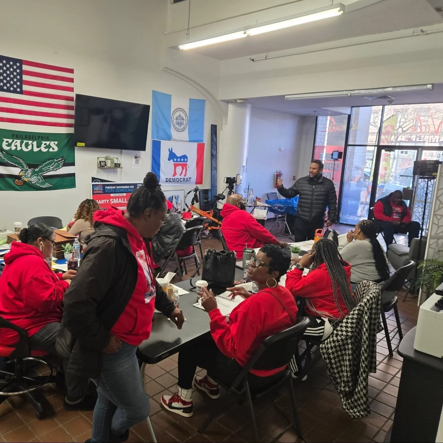 Thanks to all of our volunteers across the county! Stop by our Pleasantville headquarters right now to make phone calls! Or message us to make phone calls from home.