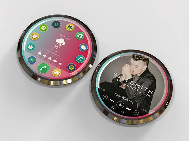 A circular smartphone designed to break the mold and fit in women's pockets