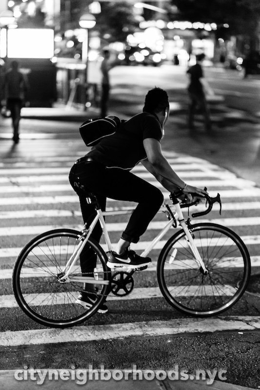 Cyclist At Night