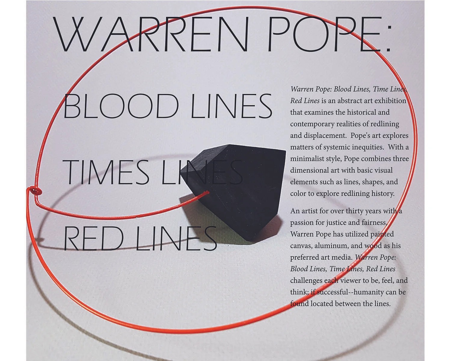 Warren Pope: Blood Lines Time Lines Red Lines -Northwest African American Museum [Temporary Exhibit]