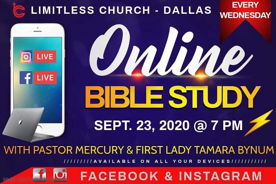 Wednesday, September 23, 2020 @ 7 pm‼️ We&rsquo;re all the way LIVE‼️ Join us for ONLINE Bible study at 7 pm! Call all your friends, tell your family and let EVERYONE know! Sunday's are NOT enough! Get some mid-week Word to carry you through until Su