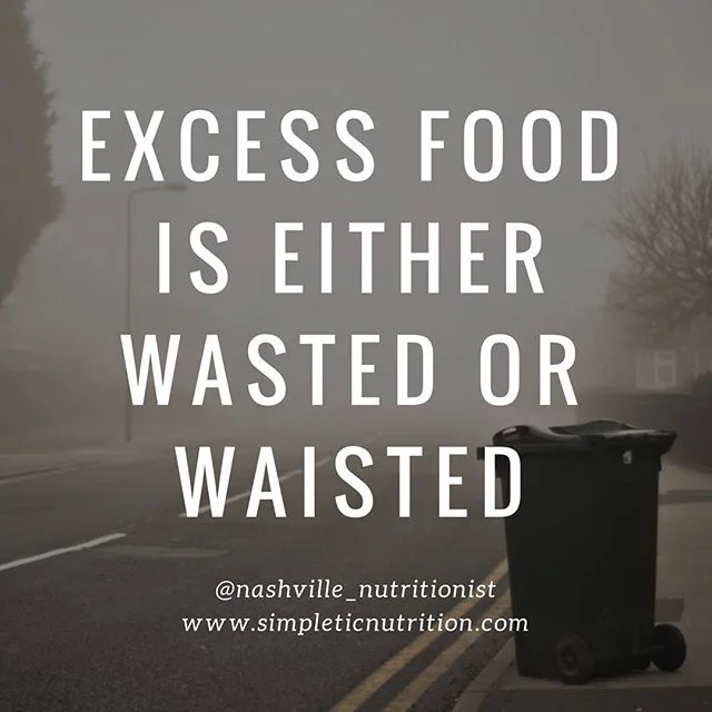Take your pick ▪️▪️▪️ We’ve been exploring dining out more than usual in our nutrition seminars — The fear of leaving food on your plate is toxic to your health ▪️▪️▪️ It will either end up on your waist or in a trash can 🙃