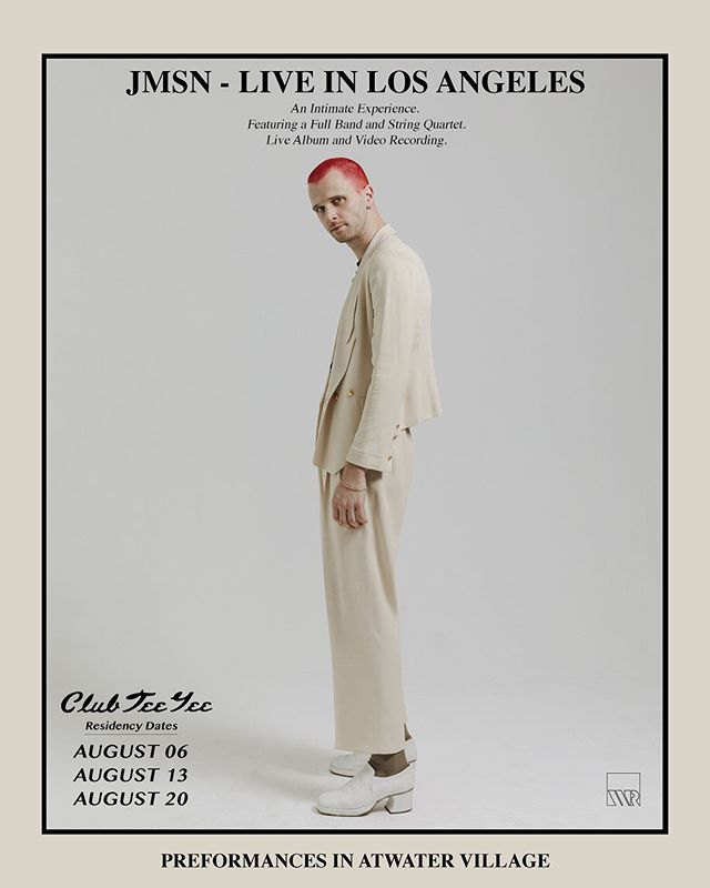 Super Special Intimate ‬
‪Performances in LA.‬ ‪Very Limited Tickets‬
‪iamjmsn.com/tour