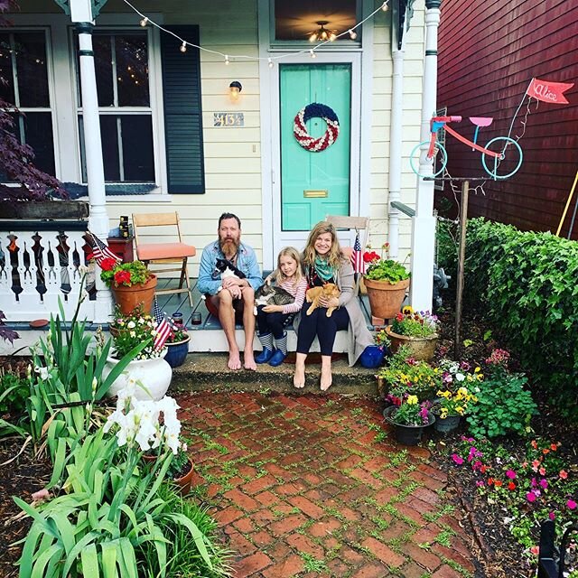 We took the sunny seconds to sit on our porch, and to eat homemade bread, and to wave at too-distant neighbors. 
How&rsquo;s by you?