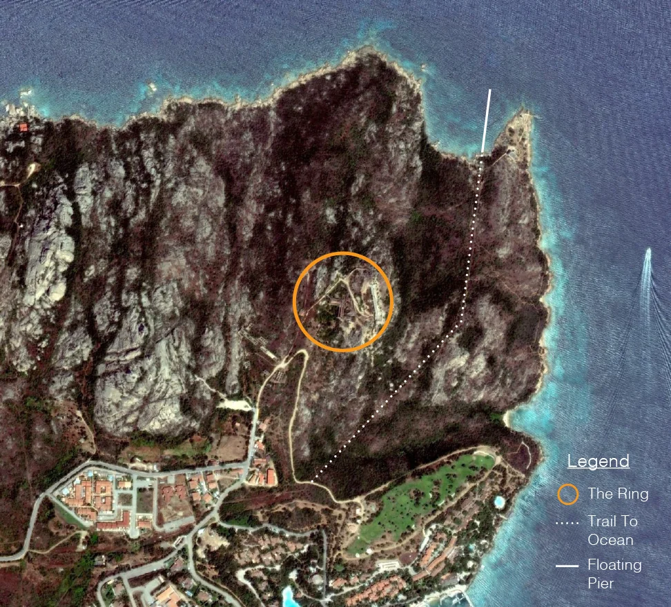 The Hotel and Resort will provide guests the unique opportunity to experience Capo D’Orso from high end luxury to open air structures for hikers and campers. The rooms are located on the north side of the site, along the Ring, out of view to the museum visitors.