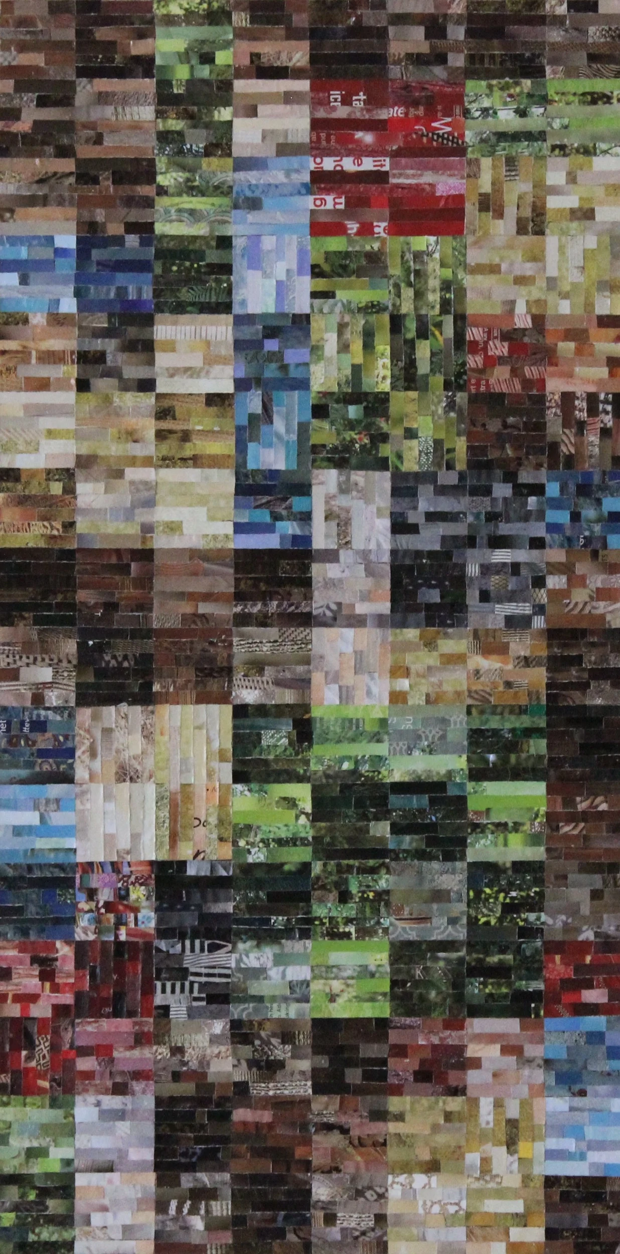 "One Red Square" collage by Cornelia Bremer Smith