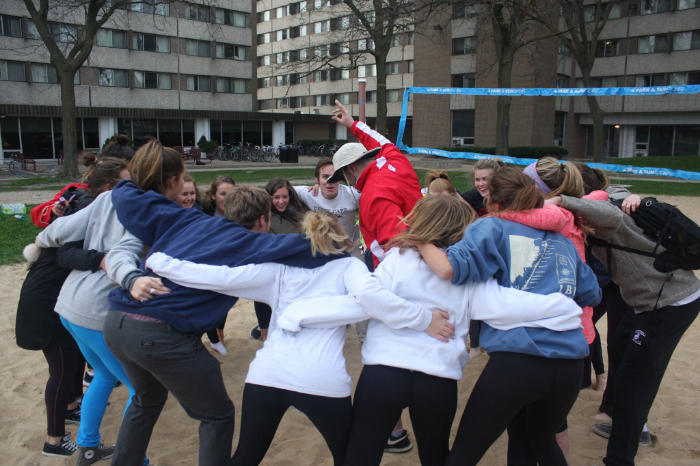 The Volleyball Tournament portion of Sigma Chi's Derby Days fundraising week
